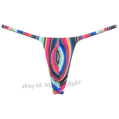Hombres Posando Tanga Ropa Interior Micro Bikini Natación Tangas Bolsa Delgada Tanga Lencería Foto 1 de 4