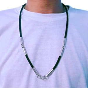 Necklace Pendant Black Rope 3Hooks Stainless 26" Hanging Amulet Thai Buddha 1PC - Picture 1 of 6
