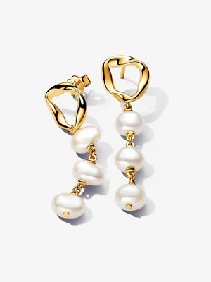 New Pandora Baroque Treated Freshwater Cultured Pearls Drop Earrings-263263C01 - Image 1 of 4