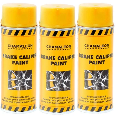 1K Bremssattellack Gelb glänzend 3x 400ml Spray BRAKE CALIPER Chamäleon - Bild 1 von 3