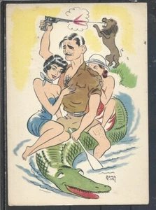 1950 LARGE COMPETITION CHOCOLATE BACKPACKS PAM PAM ILL.BONACINI - Picture 1 of 2