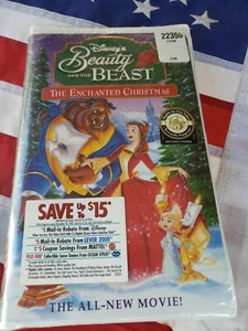 ✅ Disney's Beauty and the Beast Enchanted Christmas Sealed VHS Tape - Picture 1 of 2