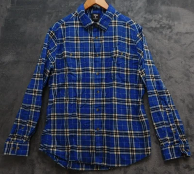 Camisa de franela manga larga azul a cuadros TGR Teton Gravity Research para hombre Foto 1 de 4