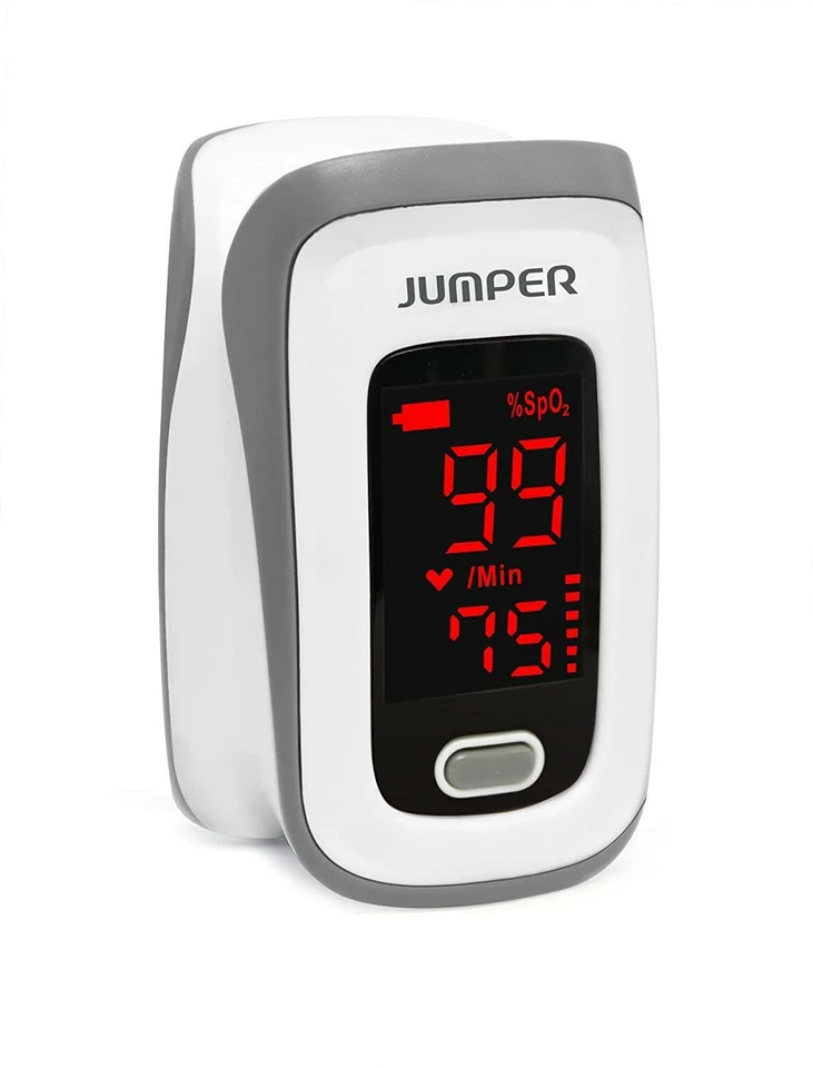 Jumper Oximeter Pulse Finger Blood Oxygen Saturation Spo2 Heart Rate Oxymeter