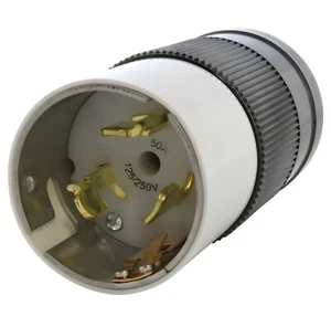 Conjunto de repuesto de enchufe macho de bloqueo de 4 clavijas 50A 125/250V CS6365 de AC WORKS® - Imagen 1 de 7