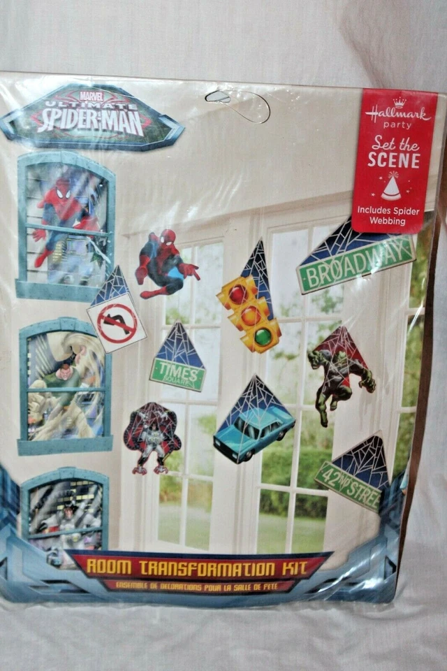 NEW IN PACKAGE  SPIDERMAN  BIRTHDAY ROOM TRANSFORMATION KIT PARTY SUPPLIES - Image 1 of 1