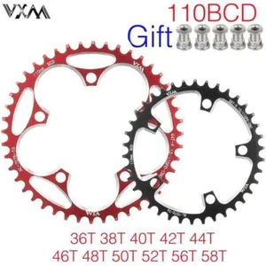 Road Bike Narrow Wide Teeth Chainring 36T 38T 40T 50T58T Bike 110BCD Chainwheel - Picture 1 of 36