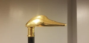 Vintage Brass Duck Head Walking Cane 37" tall - Picture 1 of 9