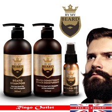 By My Beard Care Set Of Shampoo Oil Conditioner & Moisturiser Mens Facial Hair