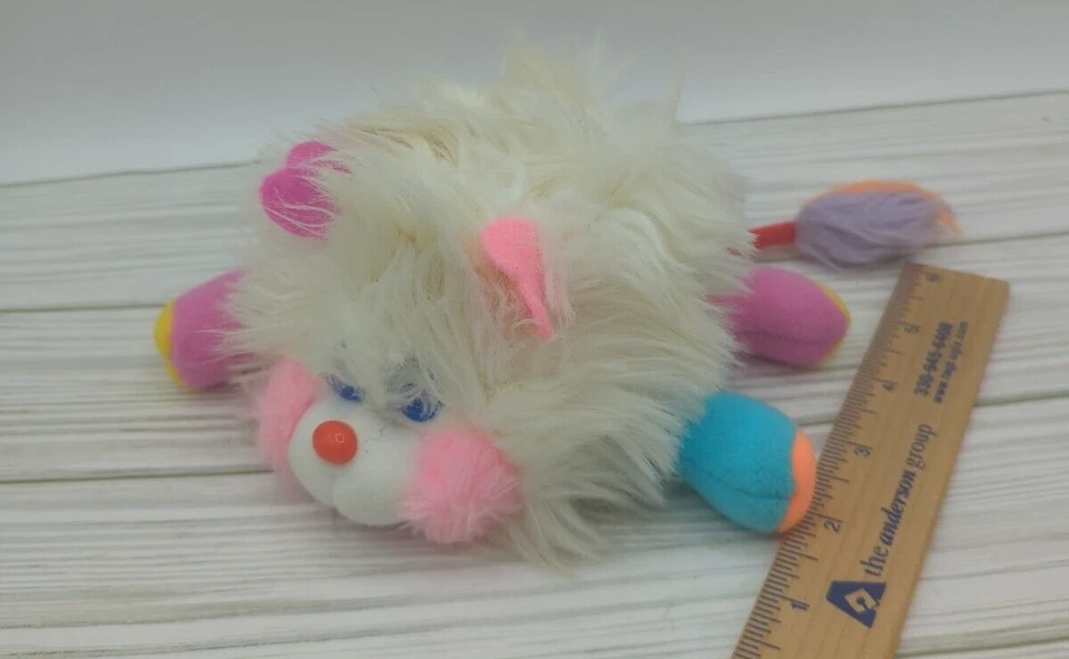 Vintage Popples White Puff Ball American Greetings Plush Stuffed Animal 80s - Image 1 of 4