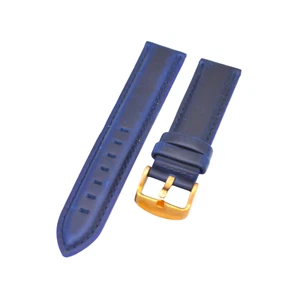18mm Blue Leather Strap For Daniel Wellington 38mm case - Picture 1 of 6