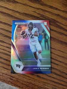 2021 Panini Prizm Draft Picks Jamie Newman Red White and Blue Wake Forest