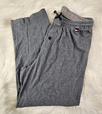 Pantalones para dormir Tommy Hilfiger Lounge talla (M) gris logotipo algodón verano Foto 1 de 4