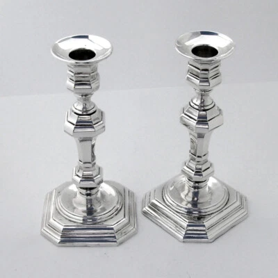 西班牙烛台一对 915 银色可拆卸加权底座 — 第 1/4 张图片