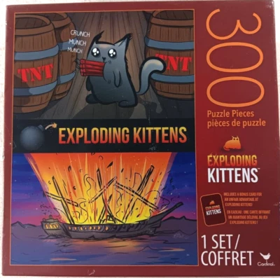 Exploding Kittens 300 Piece Jigsaw Puzzle by Cardinal - Image 1 of 3