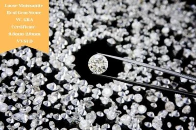 Муассанит россыпью круглый настоящий драгоценный камень с сертификатом GRA VVS1 D 0,8 мм - 2,9 мм - Изображение 1 из 4