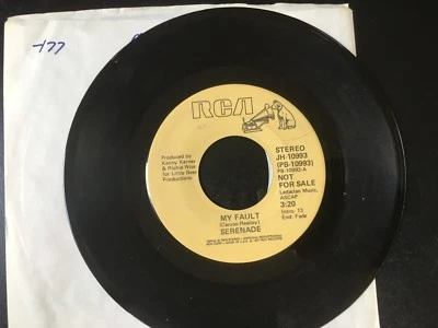 RARE PROMO 45 Serenade "My Fault  (Stereo & Mono ) RCA  VG+ Foto 1 de 4