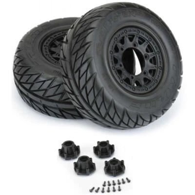 Pro-Line 1167-10 St Fighter SC 2.2/3.0'' Street Tires w/ Black Wheels : F/R - Image 1 of 4