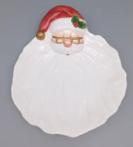 Fitz & Floyd 1995 Omnibus Mr. Claus Canape Plate - Imagen 1 de 7