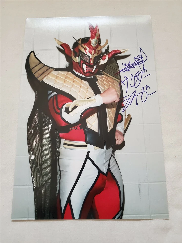 FOTO AUTOGRAFIADA JUSHIN Thunder LIGER 8x12 WWE ROH ECW TNA NXT NUEVO JAPÓN Foto 1 de 1