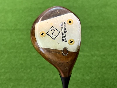 MacGregor Golf Ben Hogan Premier Keystone Plate (2) Fairway Wood Persimmon Right - Image 1 of 4