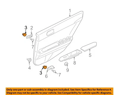 MITSUBISHI OEM 94-12 Galant Interior-Puerta Trasera-Puerta Panel de Ajuste Ojal MS480003 Foto 1 de 2