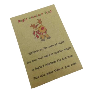 10 x Make Your Own Magic Rentier Lebensmittel Pakete Umschläge zum Selbermachen Heiligabend Box - Bild 1 von 1