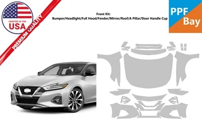 适用于日产 Maxima 2019 - 2023 前漆保护膜预切套件 PPF — 第 1/4 张图片