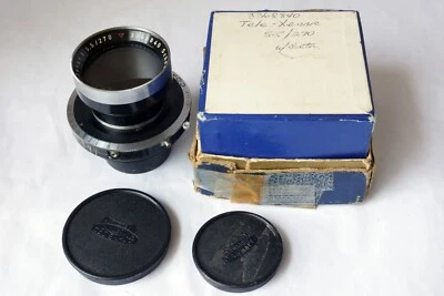 Schneider 270mm f/5.5 Tele-Xenar on German Compur Shutter w/ Retaining Ring Caps - image 1 of 4