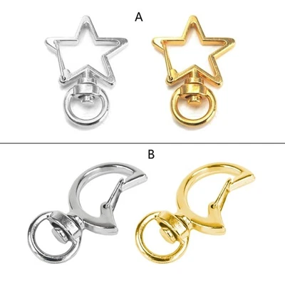Star/Moon Spring Clasps Keychain DIY Accessories Metal Swivel Lobster Claw Clasp - Image 1 of 4