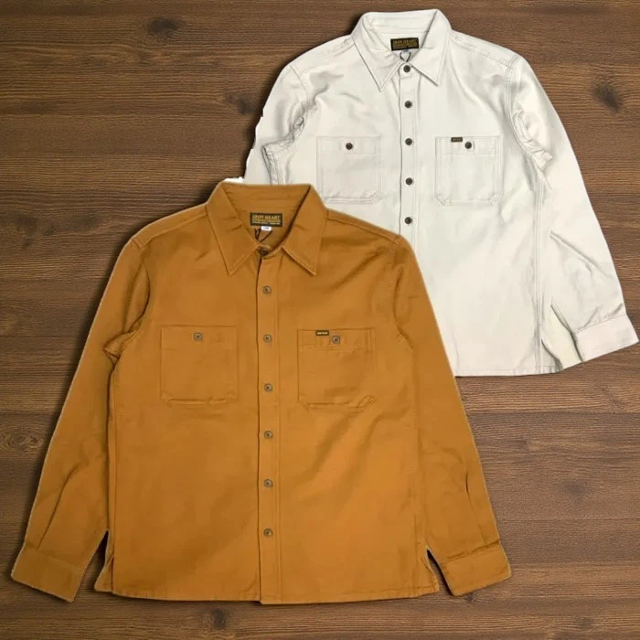 Camisa IRON HEART IHSH-423 13 oz Oxford Overwork Camel Marfil XS-XL talla JAPÓN NUEVA Foto 1 de 1