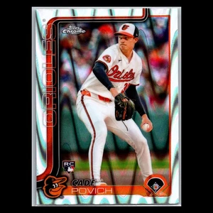 2025 Topps Chrome - #140 Cade Povich RC Raywave Refractor Balltimore Orioles - Picture 1 of 2