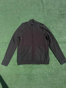 Rag & Bone Full Zip Mens Sz M Black Mock Neck Long Sleeve Preppy - Picture 1 of 3
