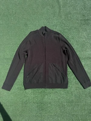 Rag & Bone Full Zip Mens Sz M Black Mock Neck Long Sleeve Preppy - Image 1 of 3