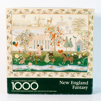 Puzzle Springbok New England Fantasy 1000 pc Vintage 24" x 30" Complete - Image 1 of 4