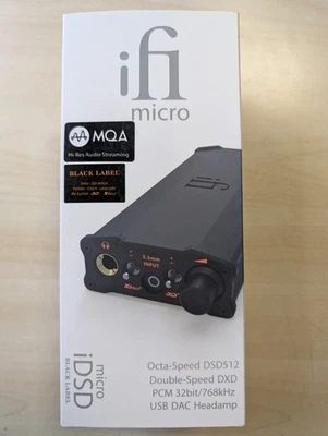 iFi Micro iDSD Black Label DAC/Headphone Amplifier use with Smarthphones via USB - Image 1 of 4