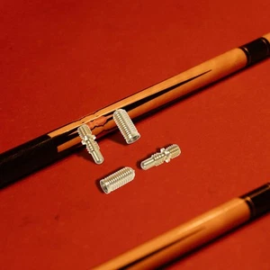 3 Sets Queueteile Reparatur Schlägerschrauben Pool Gelenk Zubehör Billard Verlängerung - Bild 1 von 12