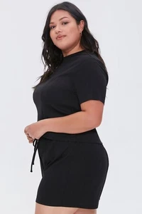 Conjunto corto Forever 21 negro talla XL - Imagen 1 de 6
