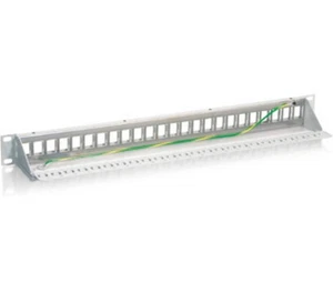 PatchPanel Cat.6 24 Port equip / lichtgrau / Keystone - Afbeelding 1 van 2