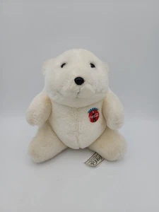Vintage 1993 Coca-Cola Christmas Polar Bear Plush 7" Stuffed Animal - Picture 1 of 9