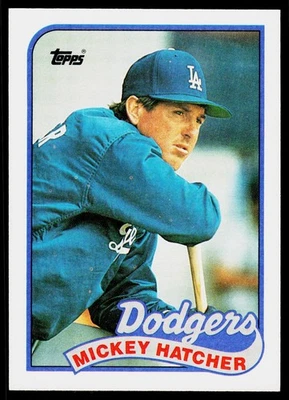 Mickey Hatcher, 1989 Topps, #483, Los Angeles Dodgers, - Image 1 of 2