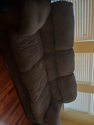 COMFY! Dark Brown Fabric Living Room Set 3 Piece Sofa and Loveseat - Image 1 of 4