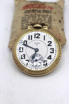 Antique  1940 Elgin Pocket Watch B.W Raymond 21J 16s 10k Gold Filled Railroad NR - Image 1 of 4