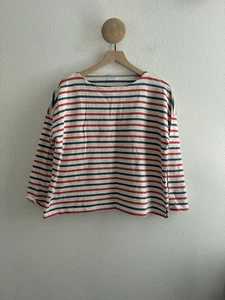 Orcival Heavy Weight Cotton Striped Breton Shirt Made in France One Size - Picture 1 of 8