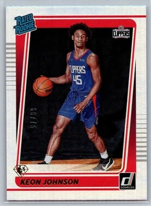 2021-22 Panini Donruss Rated 75th Anniversary /75 Keon Johnson #242 Rookie RC - Picture 1 of 2