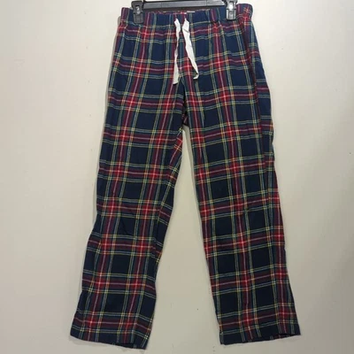 Pantalones de pijama de franela para mujer J.Crew a cuadros rojos azul marino algodón ropa de salón pequeños Foto 1 de 4