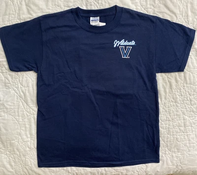 Camiseta Juvenil Villanova Wildcats, Mediana, 100% Algodón, Golpe Trasero, Azul Foto 1 de 3