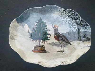 Plato para servir pájaros John Derian para Target Stoneware XL árbol de Navidad Foto 1 de 4