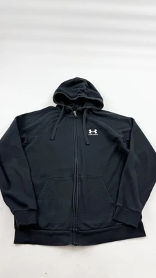 Sudadera con Capucha Under Armour Para Hombre Grande Negra Cremallera Completa Vellón Logo Calce Suelto Sudadera Foto 1 de 4