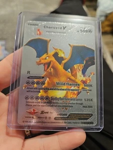 Charizard V Silver Foil Fan Art Vinyl Collector Pokemon HP 508 LV91  - Bild 1 von 4